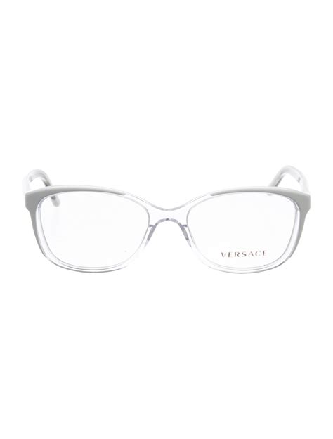 versace eyeglass women logo|clear Versace glasses on face.